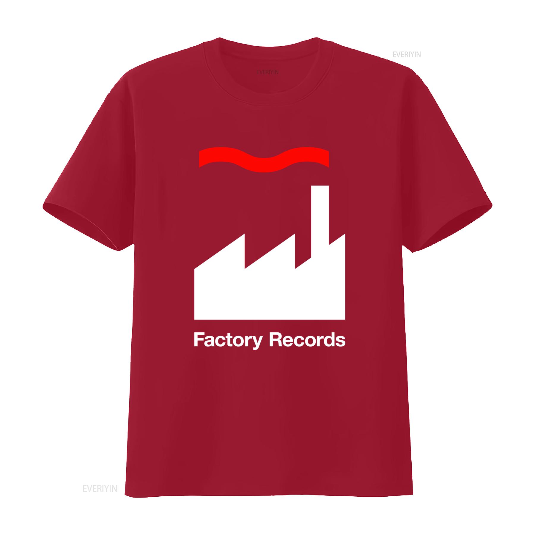 

Factory Records T Shirt Available in All Sizes S XXL Classic Black White Colors vintage Washed designer clothes Stretched S