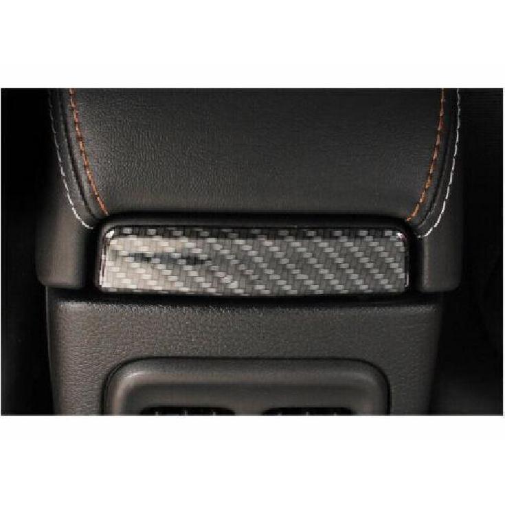 Fit For Jeep Compass 2017- Carbon Fiber Console Armrest Box Rear Cover Trim
