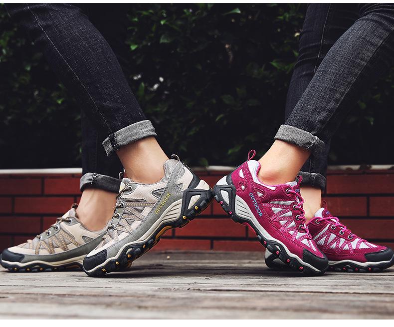 Seven-Color Non-Slip Casual Hiking Shoes - Breathable, Wear-Resistant, Low-Top, Four Seasons Outdoor Footwear