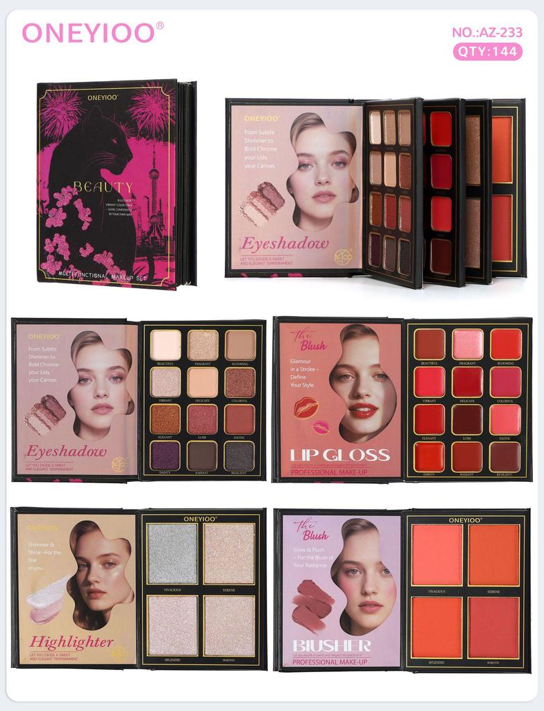 Versatile Multi-functional Makeup Palette: Christmas Edition - Eyeshadow, Blush, Highlighter, Concealer Mix
