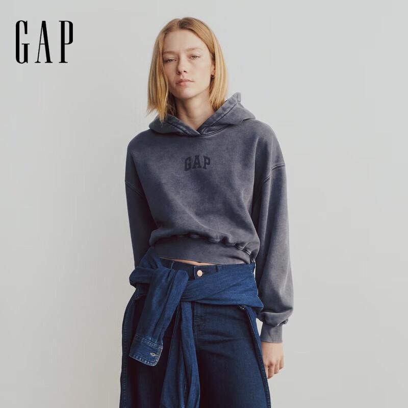 Gap Women's 2025 Fall Big Logo Hooded Loose Sweatshirt