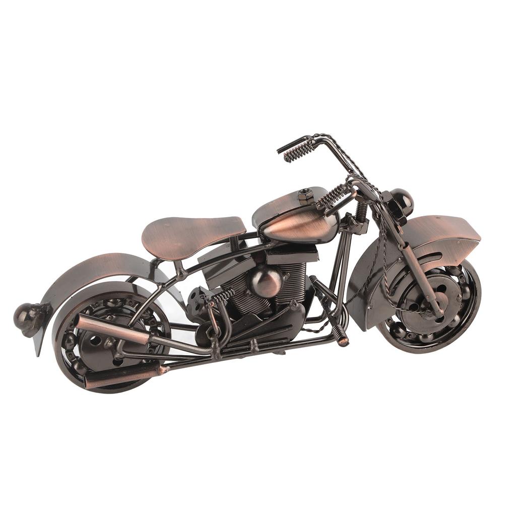 Metal Motorcycle Ornaments Retro Decorative Exquisite Workmanship Iron Ornaments for Living Room Bedroom