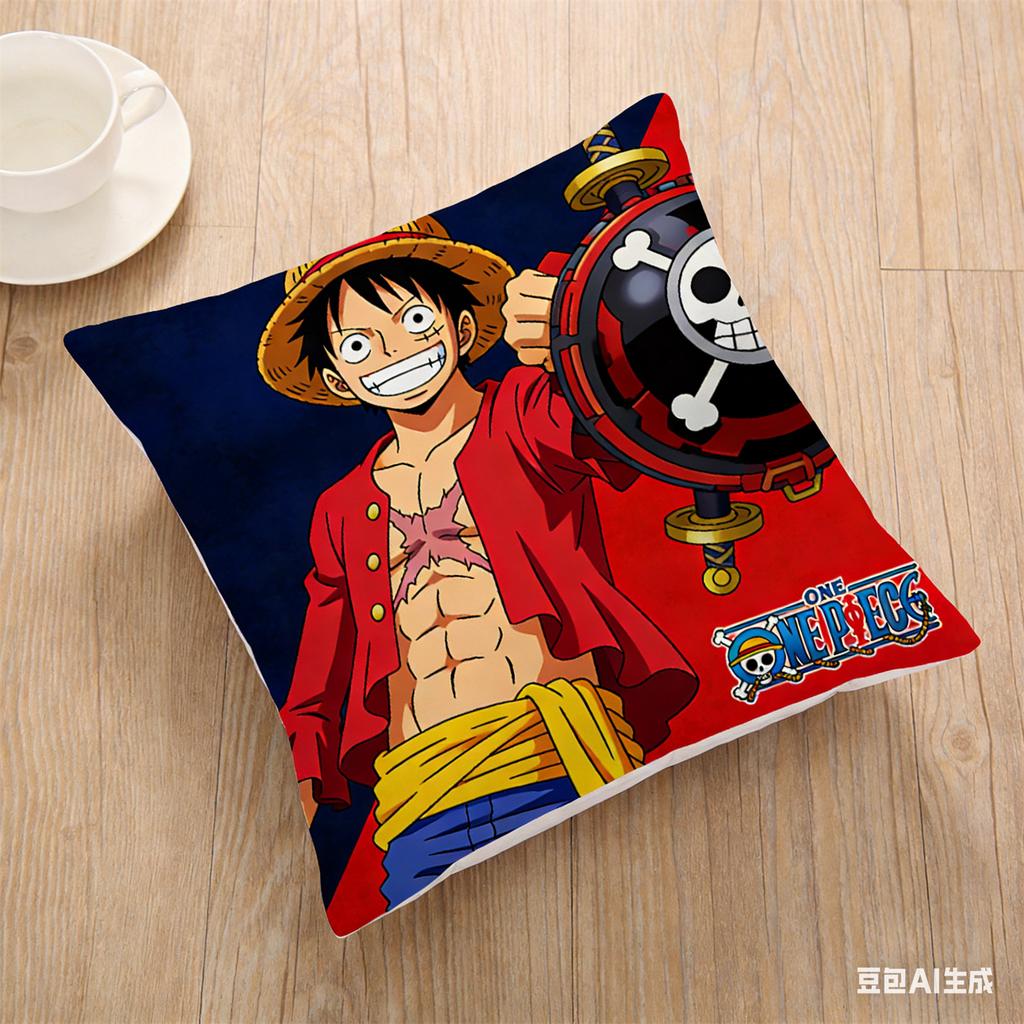 One Piece Pillow Cover Anime Fan Favorite Character Print Decorative Pillowcase for Bedroom Living Room and Anime Enthusiasts