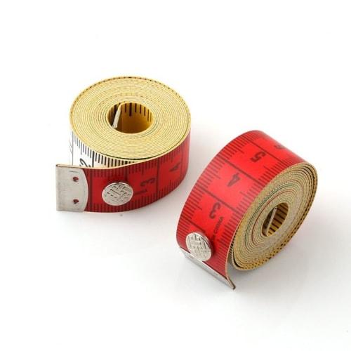 Tailor's Tape Measure, Free Curved Ruler, Dressmaking Measuring Tape, 150cm/60 Inch Chest Fabric Tape Measure with Snaps, Double-Sided Gradient, Cute