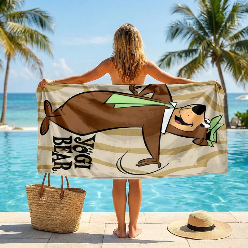 Yogi Bear Show Fashion Beach Towel: Ideal for Summer Adventures Soft, Absorbent and Quick Drying Suitable for Swimming and Bathing