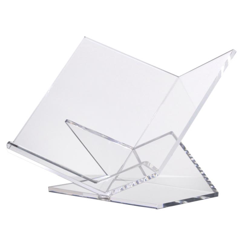 Lehký luxusní akrylový regál na knihy ve tvaru V Stojan na časopisy Ornamenty Hotel Modelový pokoj Domů Obývací pokoj Ložnice Dekorace pracovny