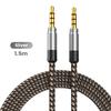 1.1m 1.1mm Jack Male to Male Extension Aux Line Audio Cable for iPhone Samsung Xiaomi Car Headphone Audio Jack Braided Wire