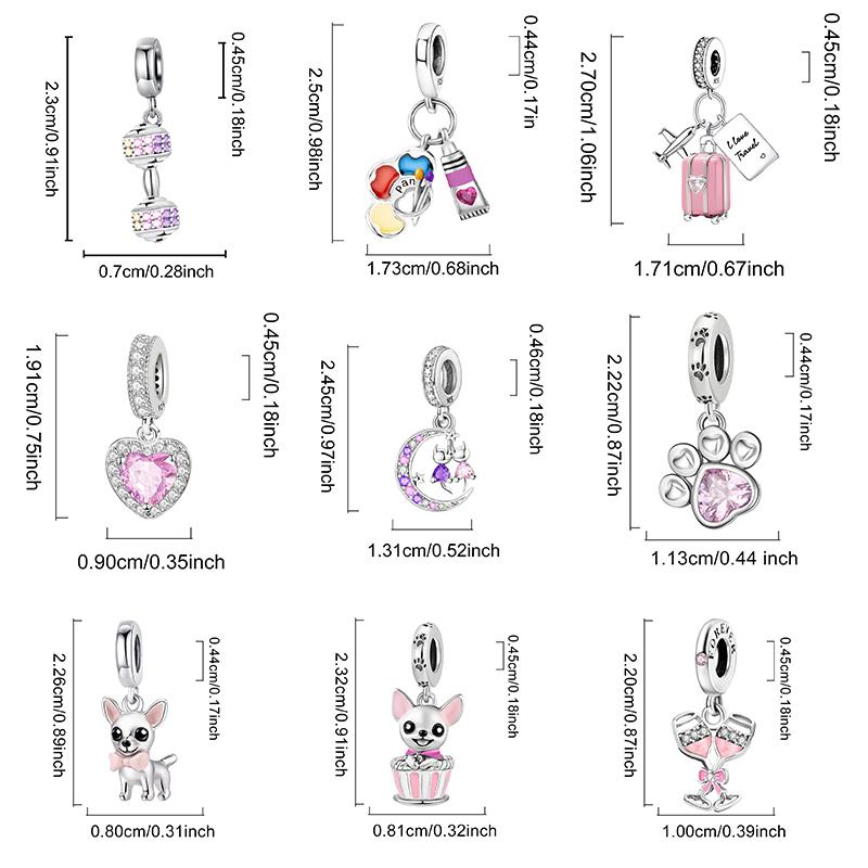 Copper Petal Claw Car Pink Series Charms Beads Fit Diy Bracelet Necklace Making Gift Of High Quality Fine Jewelry