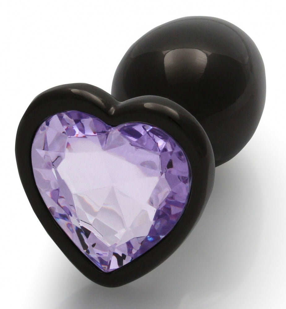 Bijou anal Heart Gem S 6 x 2.6cm Noir-Violet - Ouch! - Bijoux Anal