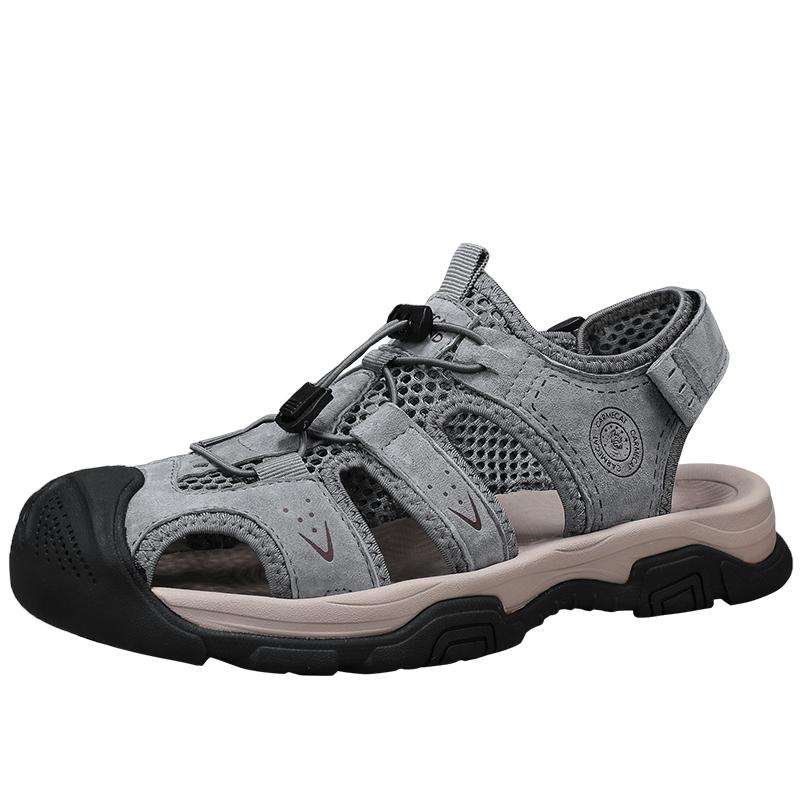 Fashion Summer Men's Sandals Beach Shoes Handmade Breathable Design Wading Casual Beach Shoes Lightweight Soft Bottom Outdoor Sandals