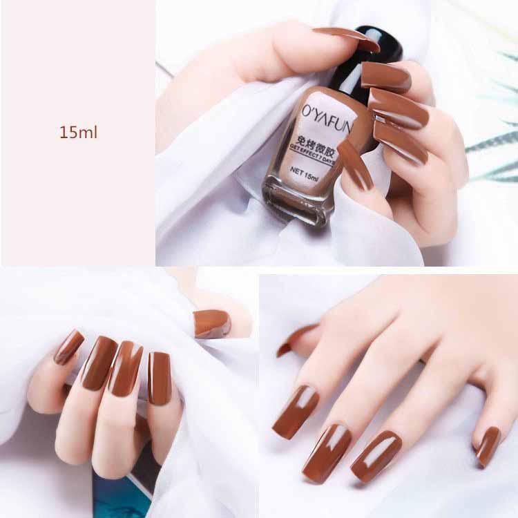 15 ml, nicht abziehbarer Nagellack, wasserfest, keine UV-Lampe erforderlich, Mikrogel-Formel, Glitzer, schnelltrocknend, lang anhaltende Maniküre