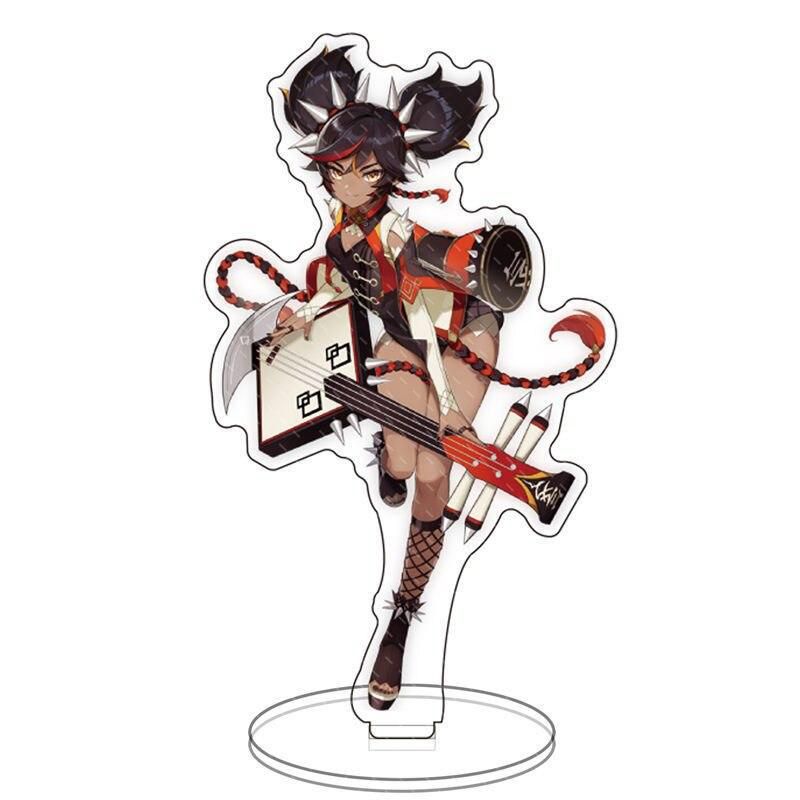 Game Genshin Impact Acrylic Figure Stand Klee Keqing Ganyu Display Desktop