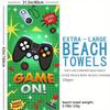 Game Handle Large Beach Towel - Super Absorbent, Quick Dry, Modern Design for Beach and Pool, Easy Care