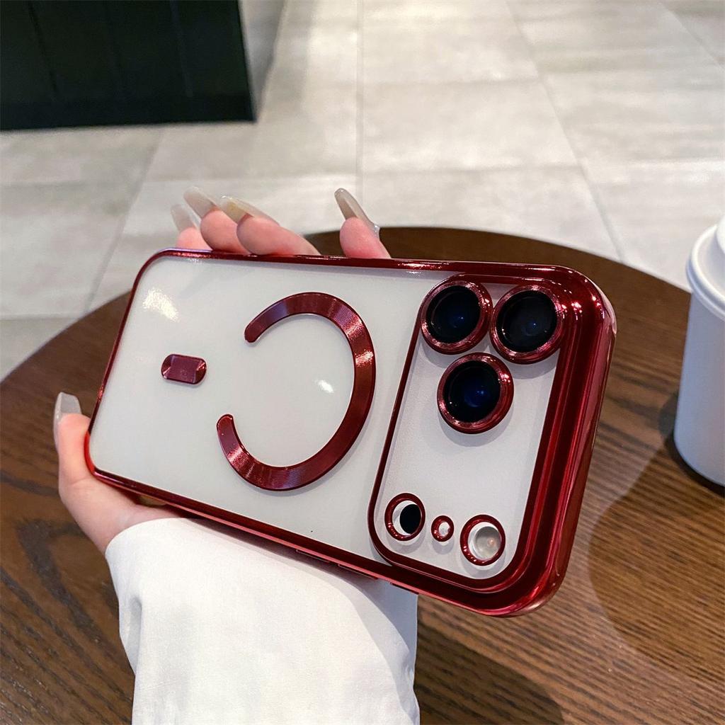 Comes with Lens Film for IPhone 17 Promax Phone Case, Electroplated Magnetic Suction for Apple 16 All Inclusive Soft Cover