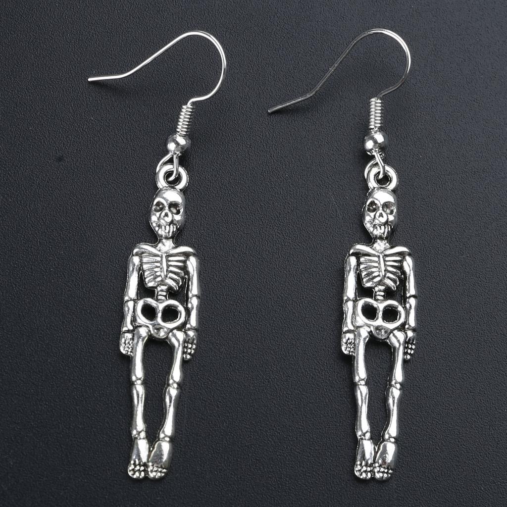 Skull Earrings Big Long Fashion Punk Jewelry for Women Girls Ladies Accessories