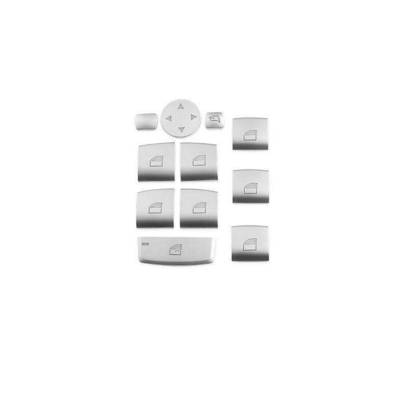 For BMW 3 4 Series 2013-2019 Matte Silver Door Window Switch Lift Cover Button