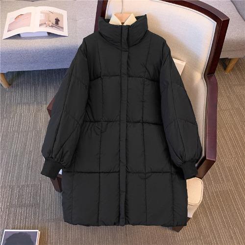 New Down Padded Clothes Women's Winter Long Padded Jackets Loose Trend Knee Padded Jackets