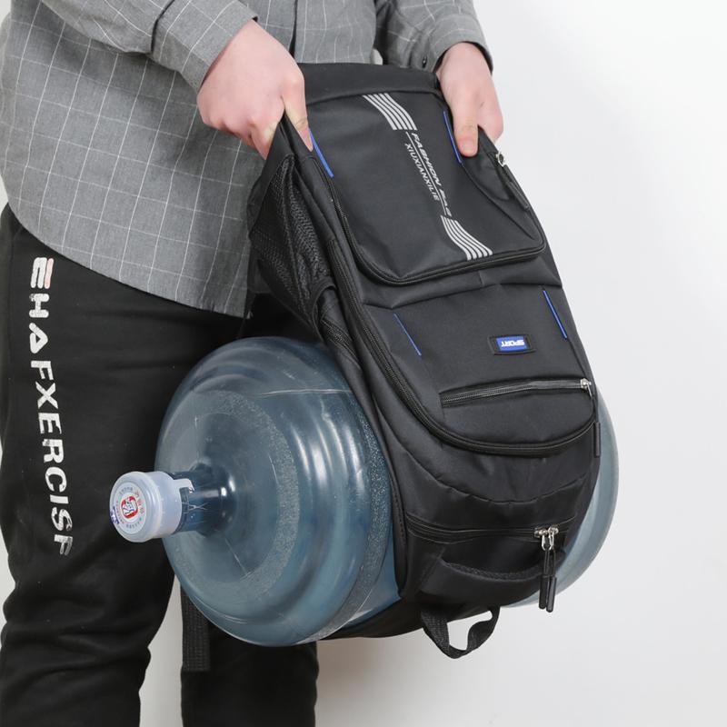 Unisex Minimalist Backpack - Multi-Layer Pocket Design for Business Travel & Student Life