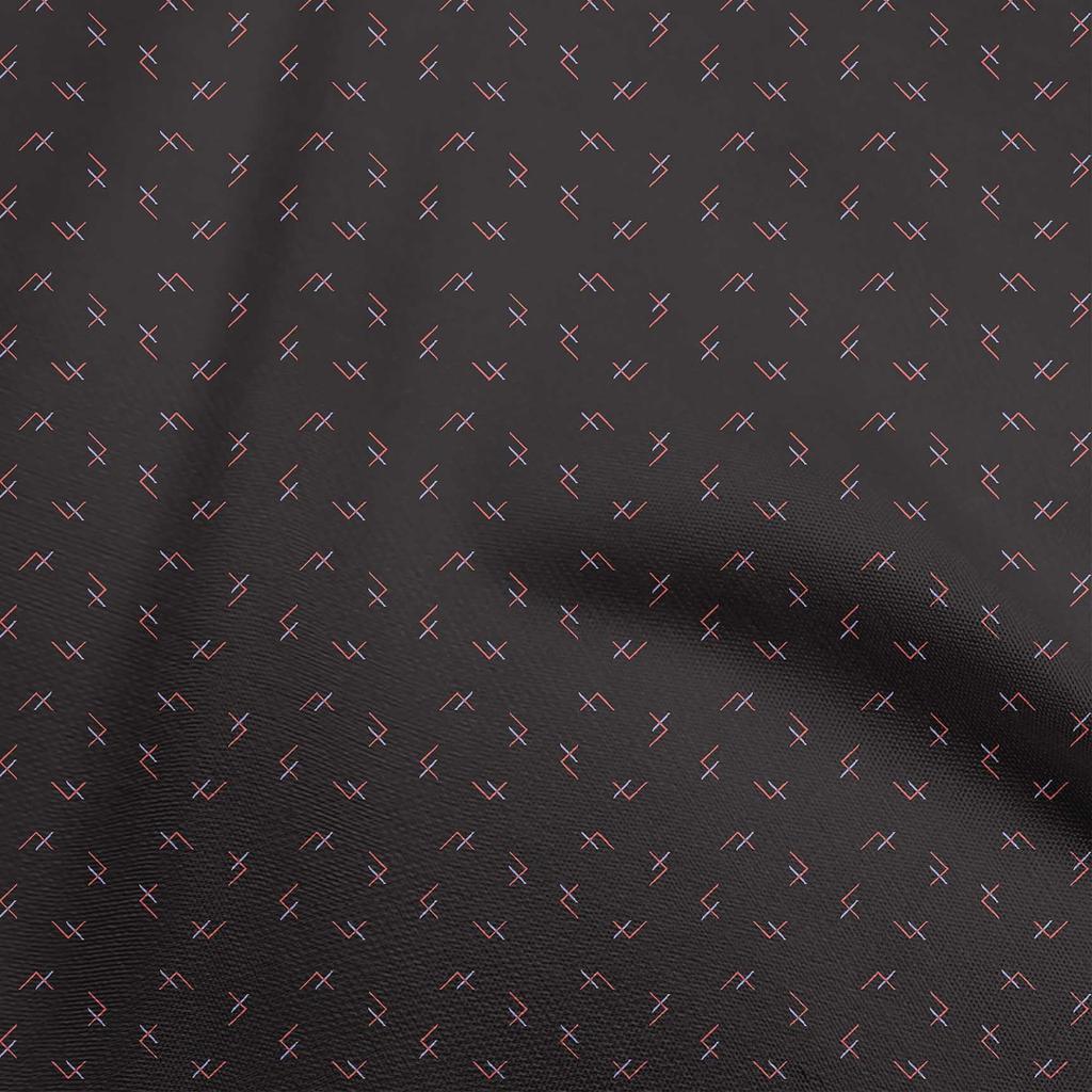 oneOone Cotton Flex Chocolate Brown Fabric Abstract Dress Material Fabric Print Fabric By The Yard 40 Inch