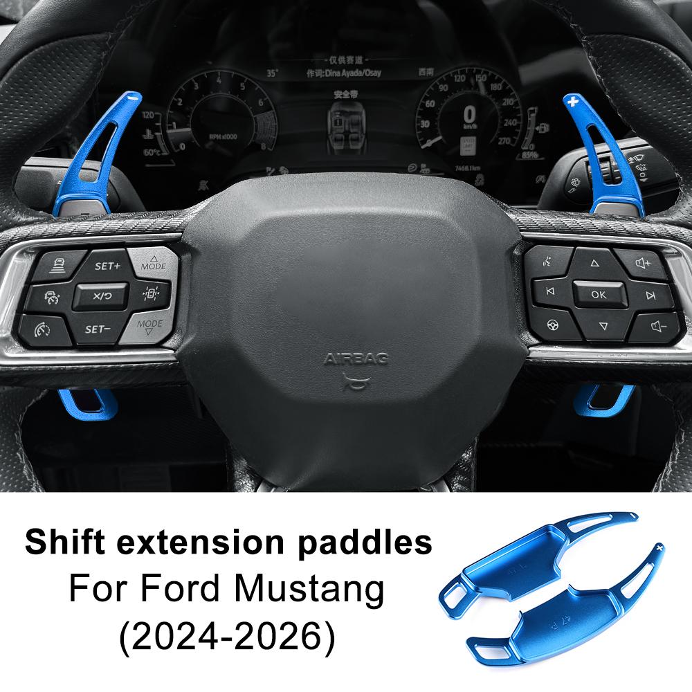 For Ford Mustang 2024-2027 Aluminum Alloy Steering Shift Paddle Extended Paste Install Steering Wheel Interior Car Accessories