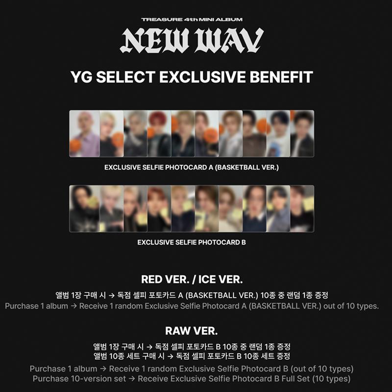 [Pre-order] Treasure 4th Mini Album [NEW WAV] RAW Ver (Online Benefit)