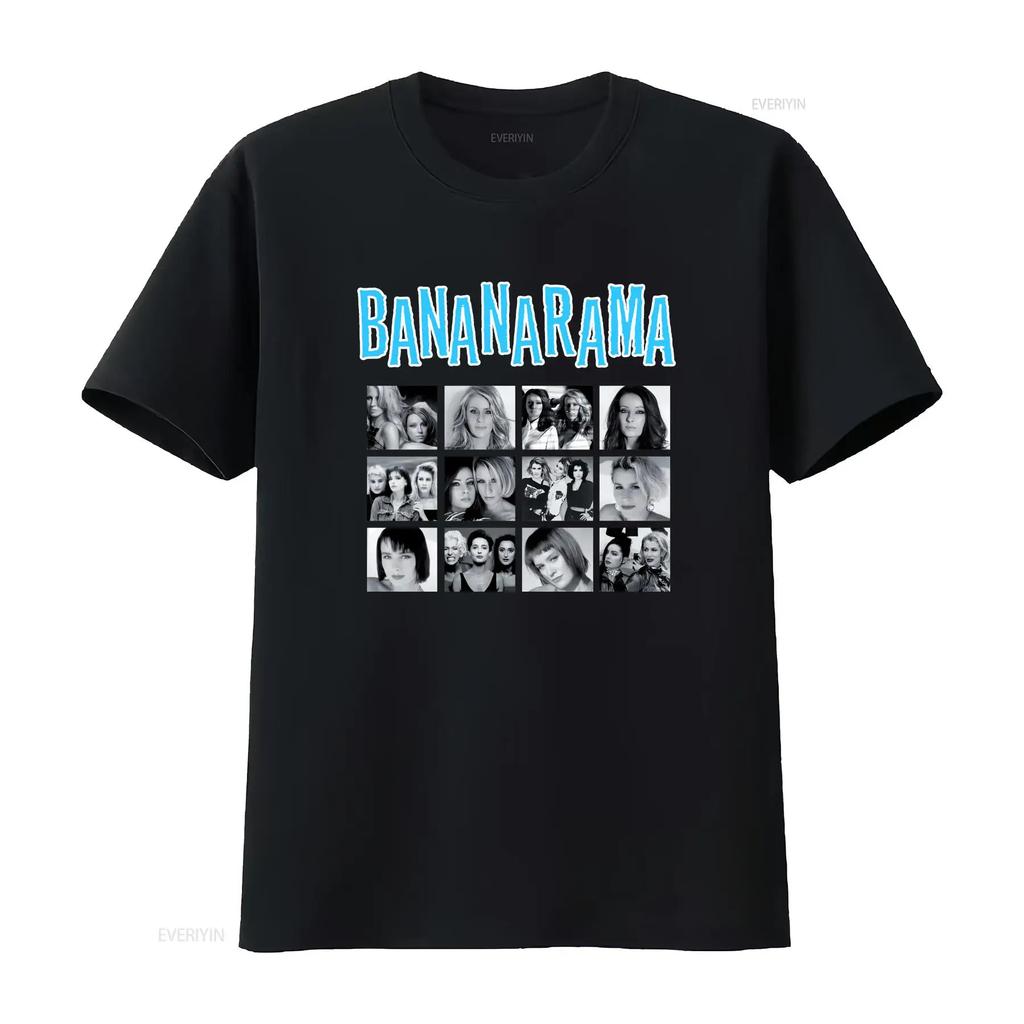 Bananarama Collage T-Shirt Schwarz Baumwolle Unisex Größe S Bis 2345xl Nb608 Vintage Gewaschen Bequemes Oberteil Für Den Alltag Unisex