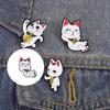 Lucky Fortune Cats Enamel Brooch Pin Premium Metal Badge For Casual Formal Wear Students Professionals