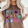 Comfort Colors Halloween Shirt and Kids Tshirt: Ghosts, Cats & Skeletons - Coquette Tee