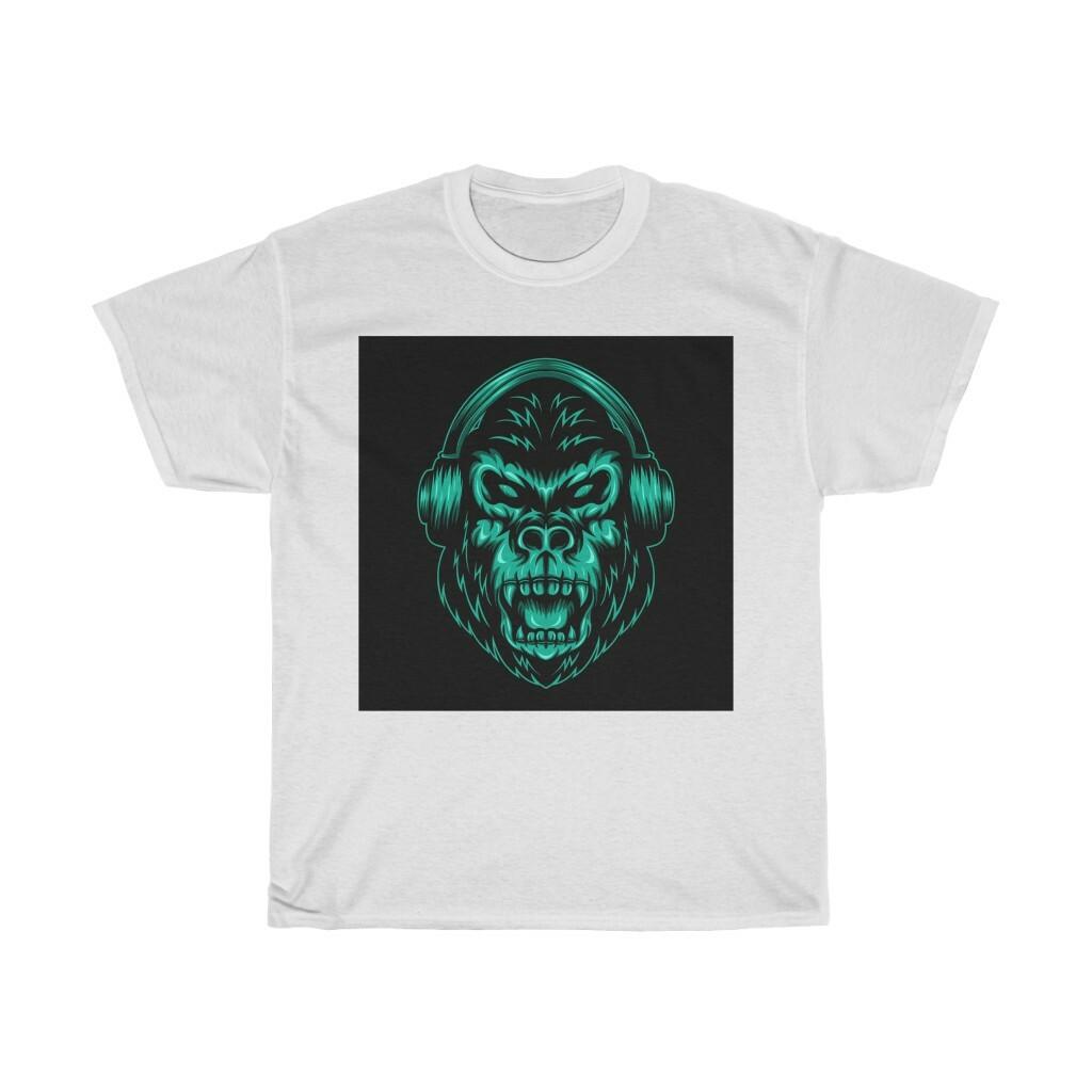 amazing gorilla headphone t shirt S разноцветный