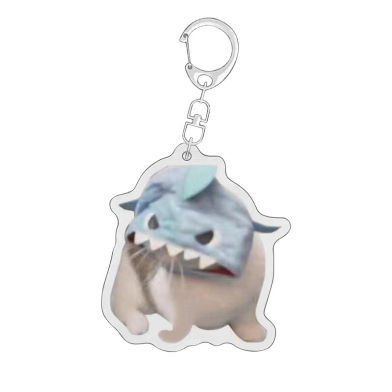 Happy Banana Cat Pendant Keychain Funny Resin Lanyard Small Link Chain Maxwell Cat Keychain Student Gift Bag Accessories Lanyard