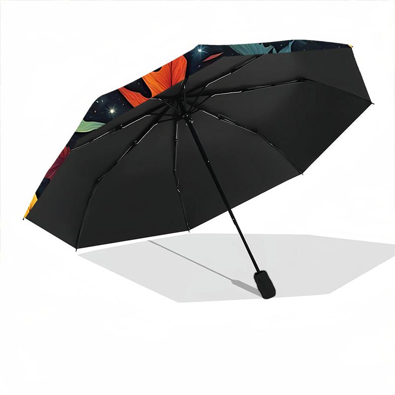 1pz Ombrello Automatico Apri/Chiudi Foglie d'Autunno, Ombrello Pieghevole Compatto, Ombrello Portatile per Tutte le Stagioni per Donne/Uomini F1124223