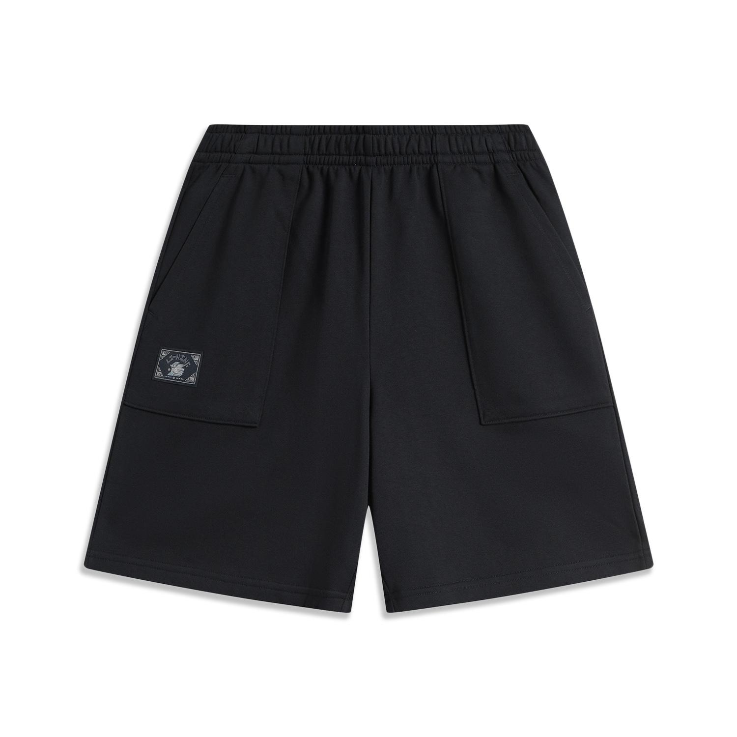 

Li Ning Спортивная Модная Серия Однотонные Шорты Миди с Дышащей Мягкой Удобной Пятиточечной Посадкой Мужские шорты Черный AKSU771-1 2XL