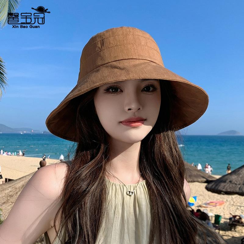 Women S Summer Large Brim Sun Hat Korean Style Fashion Fisherman Hat
