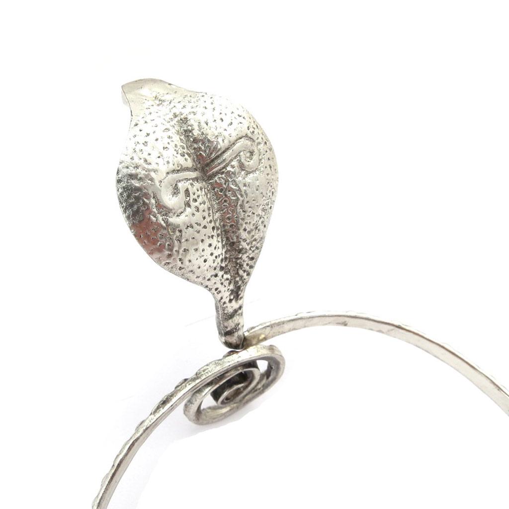 Les Trésors De Lily [K0279] - Bracelet bras créateur 'Cobra' argenté