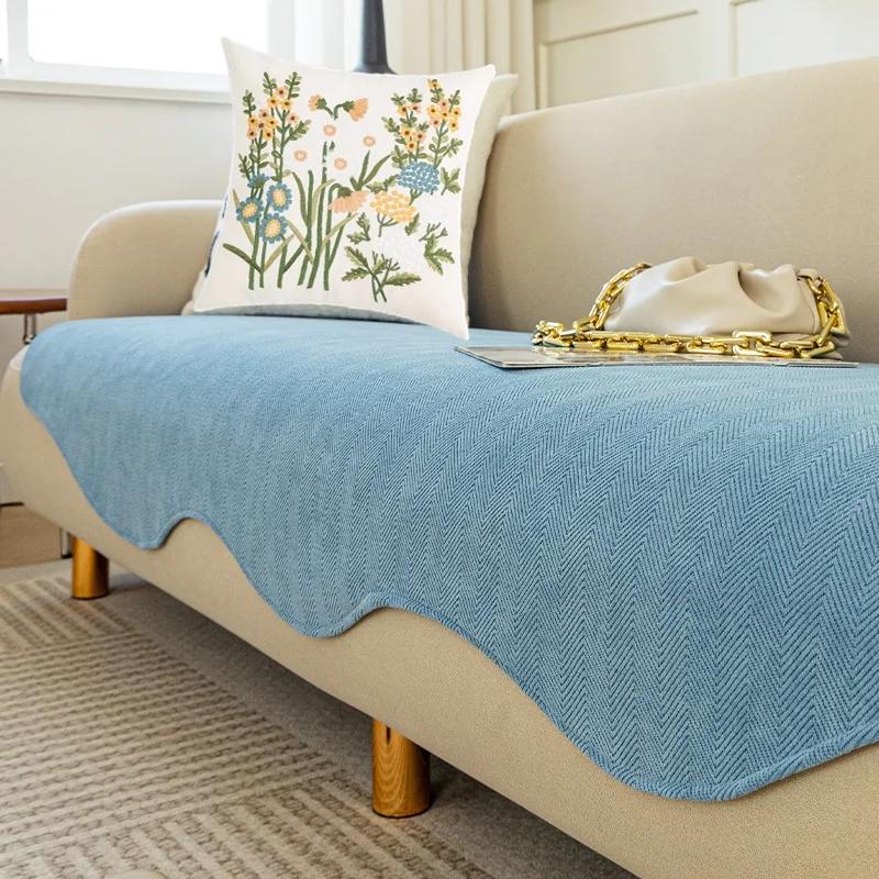 Chenille Sofa Cover for Living Room Non-slip Allotype Sofa Towel Four Season Universal L Shaped Couch Cushion Slipcover Sofa Mat