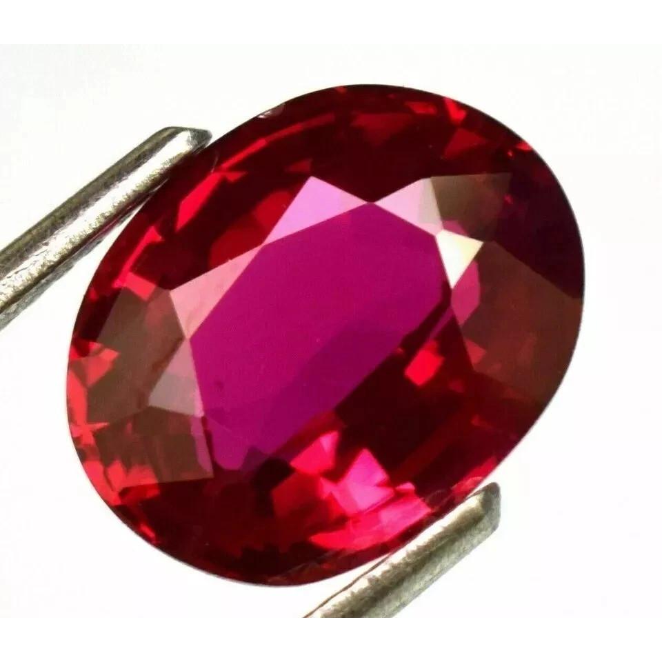 Certified Natural Red Ruby Mozambique Oval Cut 13-14 Ct Flawless Loose Gemstone