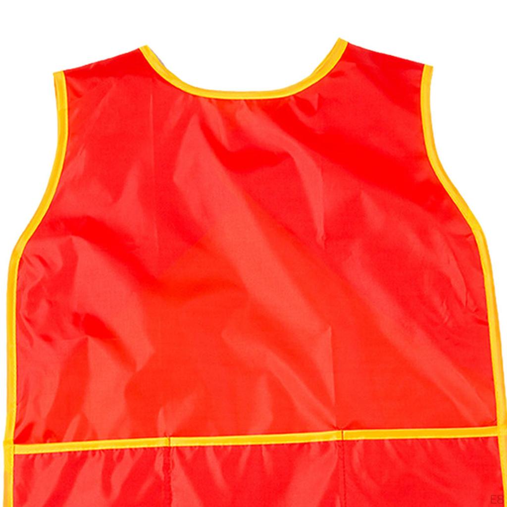 Smocks Painting Aprons Sleeveless Art Supplies Waterproof with Pocket Bib for Cooking Baking