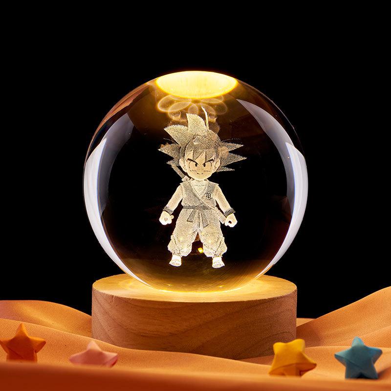 Dragon Ball Goku 3D Crystal Night Light - Creative Ornament and Birthday Gift