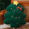 Gingerbread Man Pillow & Christmas Tree Cushion Set - Festive Holiday Decoration Gift for Kids