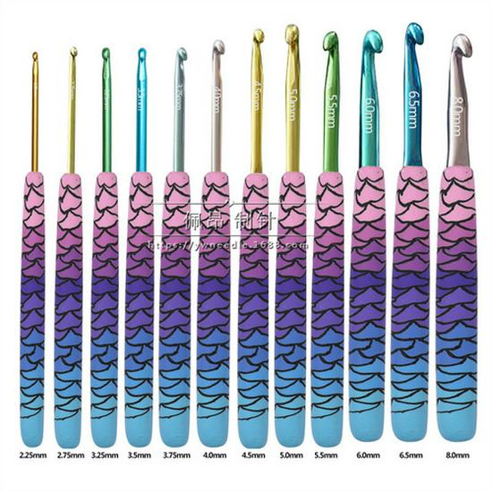 Colorful Crochet Hook Set - 5 Polymer Clay Hooks (CH118-5PCS)