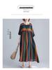 Plus Size Striped Short Sleeve Dress for Women
