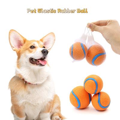 Langlebiges Hundekauspielzeug Bouncy Gummiball zum Werfen im Freien und Training Bissfestigkeit für interaktives Spiel
