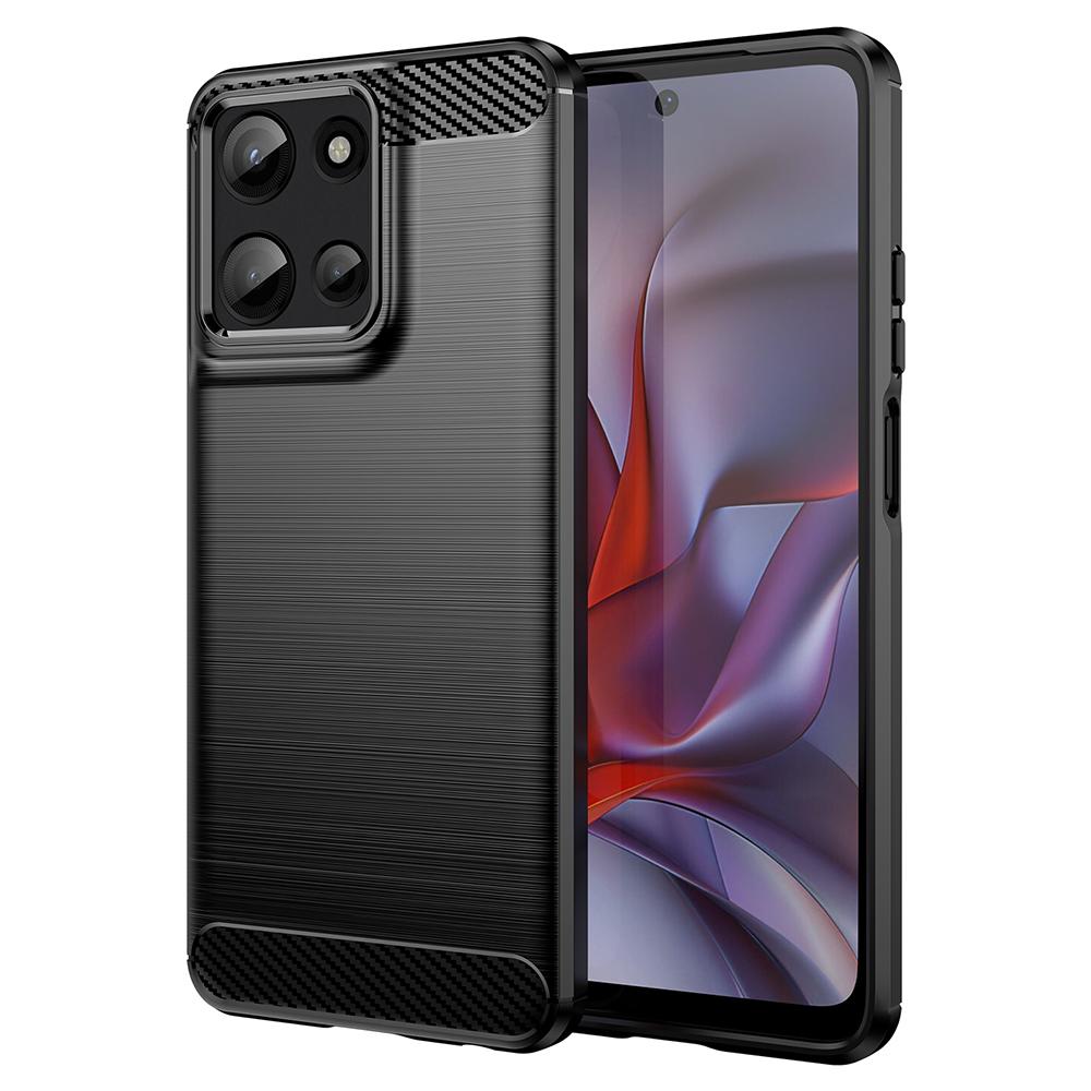 

For Motorola Moto G Play (2025) 4G/G 5G (2025) Case Carbon Fiber Texture Brushed Phone Back Cover A