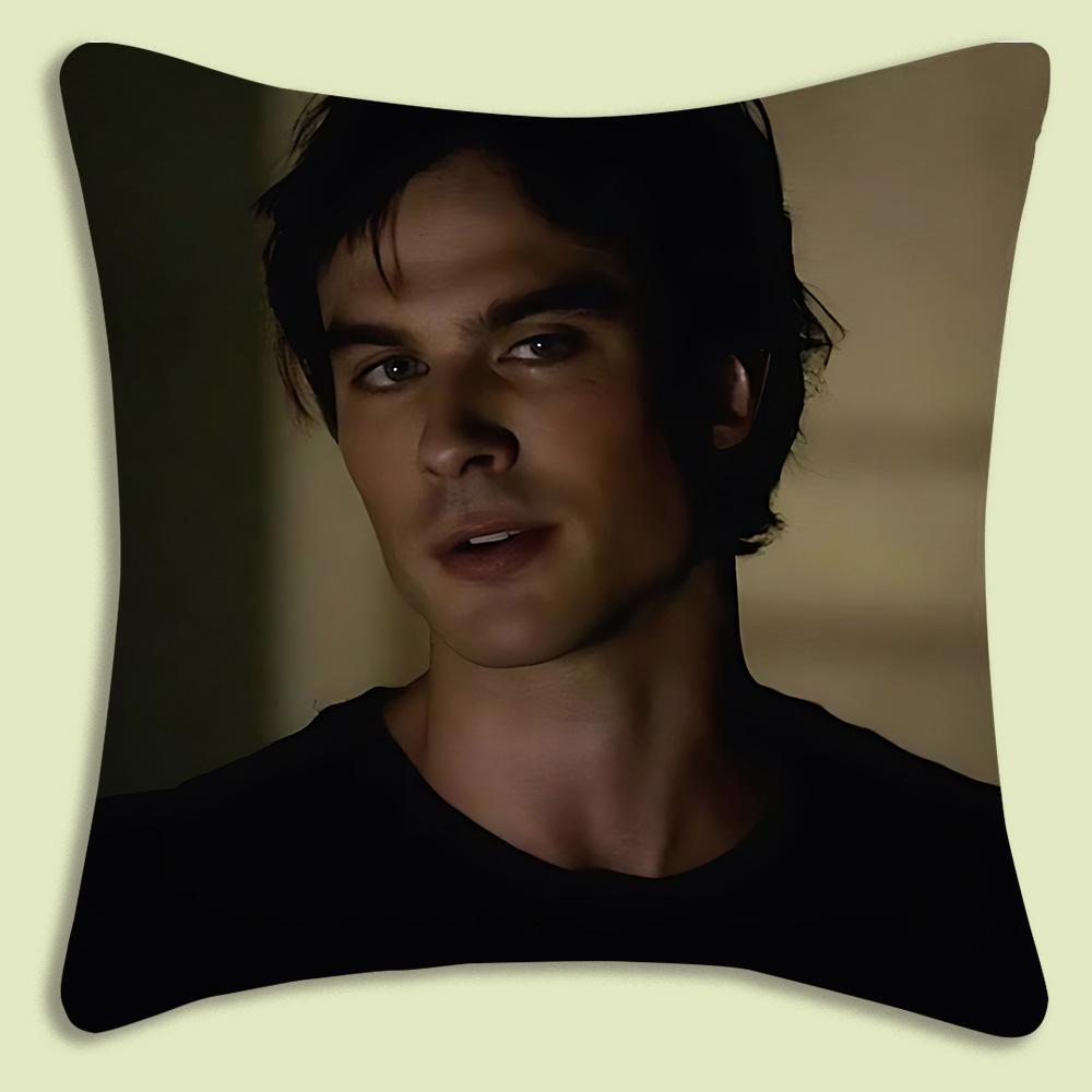 1pc Damon Salvatore Pillow Set Vampire Diaries Pillowcase Sofa Decoration Home Double Sided Printed Cute Cushion Cover