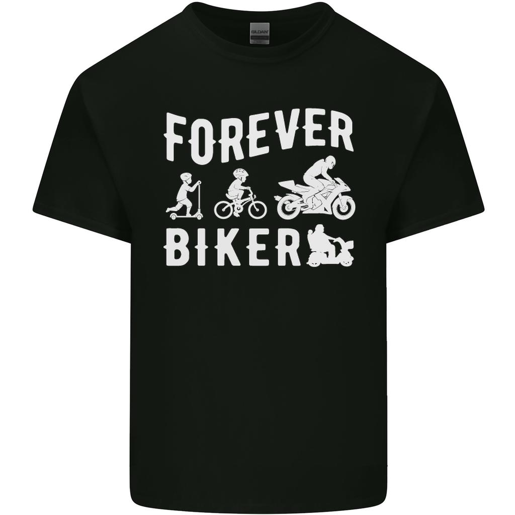 Motorbike Motorcycle Forever Biker Unisexs Light Cotton TShirt