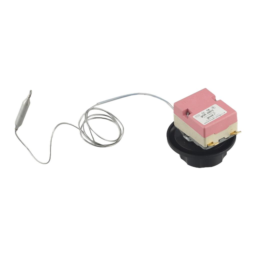 Electric Oven Thermostat Controller Switch Adjustable Temperature 60 to 200 Degrees 2 Pin for Kitchen Appliance and Water Heater