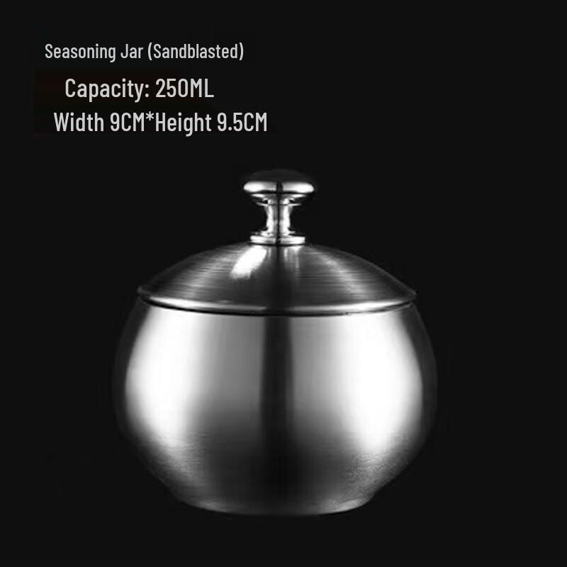 Chuishanlai 304 Stainless Steel Spherical Condiment Jars 3-Piece Set