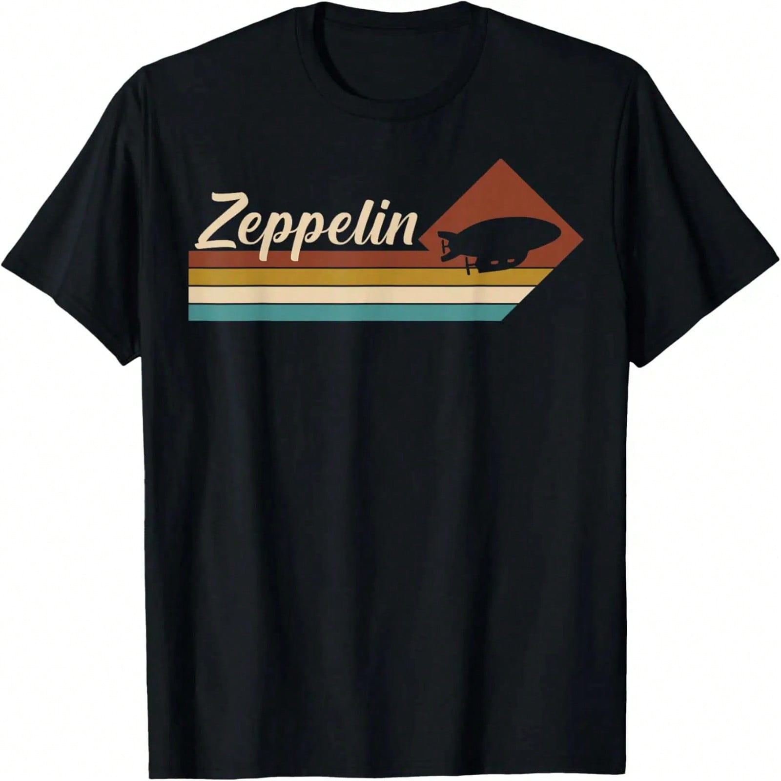 Винтажная футболка Zeppelin Retro Sunset Funny Дирижабль Дирижабль S разноцветный