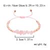 Natural Stone Gravel Chip Beads Bracelet Irregular Pink Crystal Amethysts Quartzs Bracelets Adjustable Wristbands For Women Men