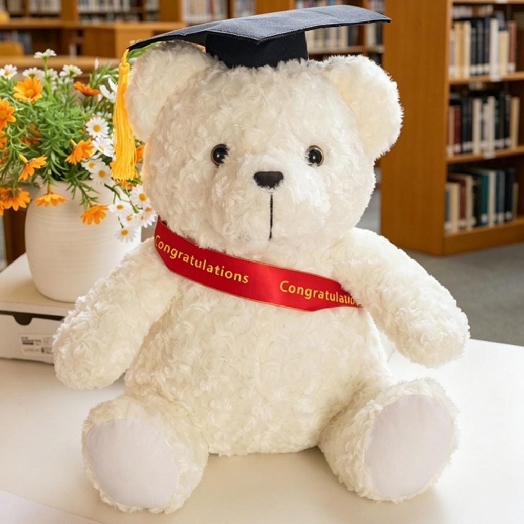 Cute Graduation Doctor Bear Plush Toy Soft Stuffed Teddy Bear Plushies Students And Friends Graduation Season Gifts Home Decor